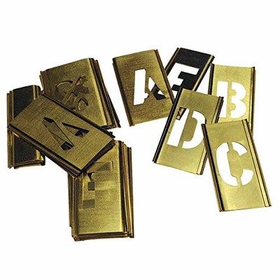 C H Hanson 337-10033 3 33PC BRASS STENCIL LETTER SET