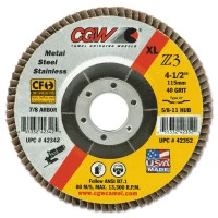 CGW Abrasive 421-42734 7X5/8-11 Z3-60 T29 REG100% ZA FLAP DISC