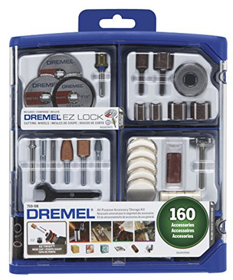 DREMEL 114-710-08 160 PC ACCESS KIT W/ PLASTIC STORAGE CASE