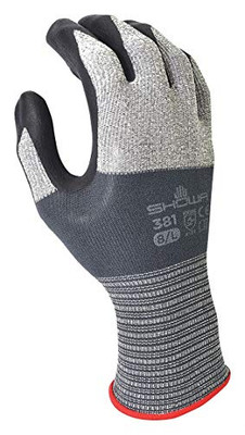SHOWA 845-381S-06 SHOWA 381/ NITRILE PALMCOATED GLOVE
