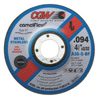 CGW Abrasive 421-45021 4-1/2X3/32X5/8-11 A36-S-BF T27 CUTOFF WHEEL