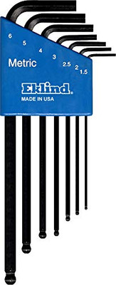 EKLIND TOOL 269-13607 7-PC BALL-HEX-L METRICHEX KEY SET