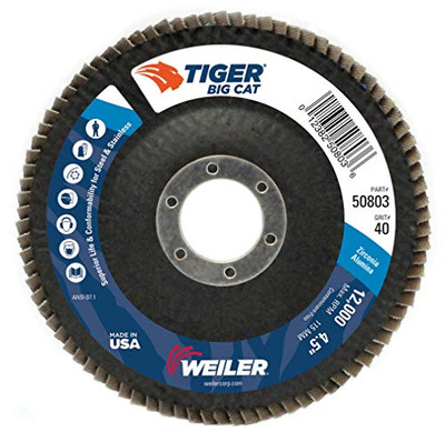 WEILER 804-50803 4 1/2TIGER DISC BIG CATABR FLAP PHENOLIC BK