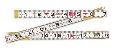 LUFKIN 182-066FN WOOD RULE 6 RED END FLAT READING