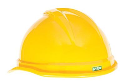 MSA 454-10034020 V-GARD VENTED YELLOW HARD CAP 4 POINT SUSP.