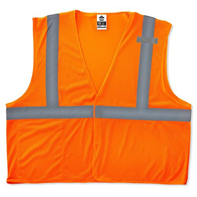 ERGODYNE 150-21019 ECONOMY VEST CLASS II MESH H&L ORANGE SIZE 4XL/5