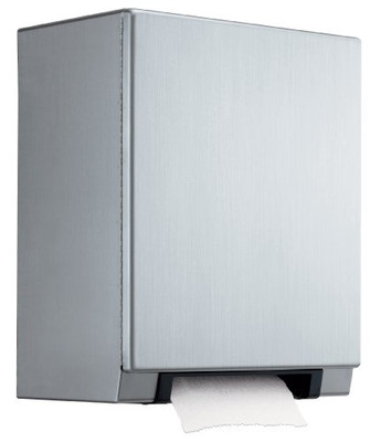 Bobrick 2974  304 Stainless Steel Automatic Universal Surface Mounted Roll Towel Dispenser, Satin Finish, 15" Width x 18-1/4" Height x 9" Depth