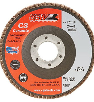 CGW Abrasive 421-42442 4-1/2 X 7/8 C3 COMPACT CERAMIC XL 40G