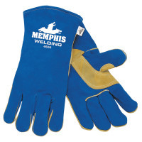 MEMPHIS GLOVE 127-4500 BLUE SEL LEA WLDRS