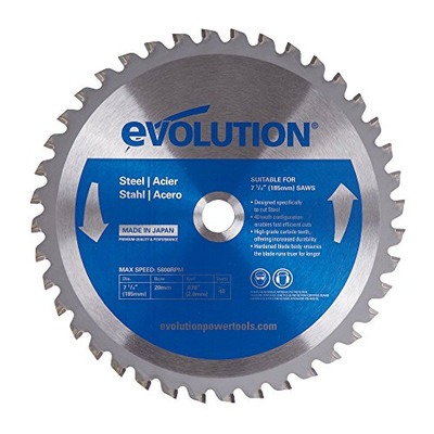 EVOLUTION 510-185BLADE-ST 7-1/4 BLD FOR STL 185MMX 40T X 20MM