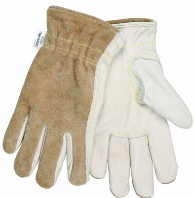 MEMPHIS GLOVE 127-3204KL COW GRAIN DRVR/SPLIT BACK KEVLAR LINED L