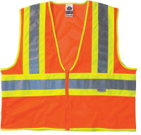 ERGODYNE 150-21327 LIME TWO-TONE VEST MESHZIPPER