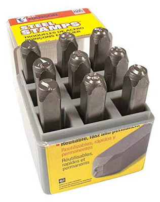 C H Hanson 337-21480 3/8 HEAVY DUTY STEEL HAND STAMP NUMBER SET