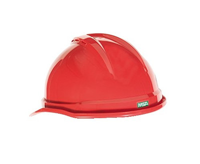 MSA 454-10034031 V-GARD VENTED RED HARD CAP 6 POINT SUSP.
