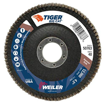 WEILER 804-50763 4 1/2TIGER DISC BIG CATABR FLAP PHENOLIC BK