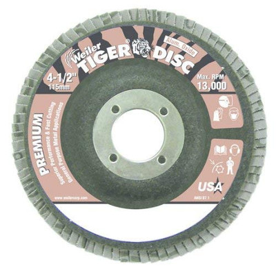 WEILER 804-50665 TIGER DISC 4.5 80GRIT 7/8ARB