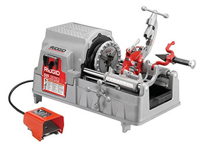 RIDGE R93287 Ridge 84097 Model 535 Pipe Threading Machine, 36 RPM Pipe Threading Machine with Hammer Chuck, 1/2-Inch to 2-Inch Pipe Dies and NPT Threading Die Head