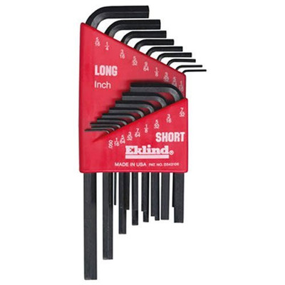 EKLIND TOOL 269-10018 18PC. INCH L-WRENCH HEXKEY SET COMB. SHORT