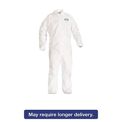 Kimberly Clark 412-44313 COVERALL WHT ELASTIC WRISTS/ANKLES LRG