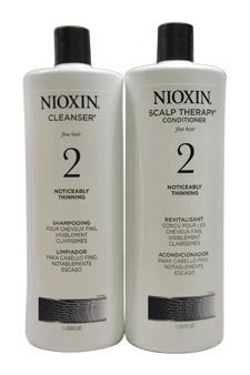 Nioxin U-HC-8399 System 2 Cleanser & Scalp Therapy Conditioner Duo 33.8 oz Shampoo & Conditioner Unisex