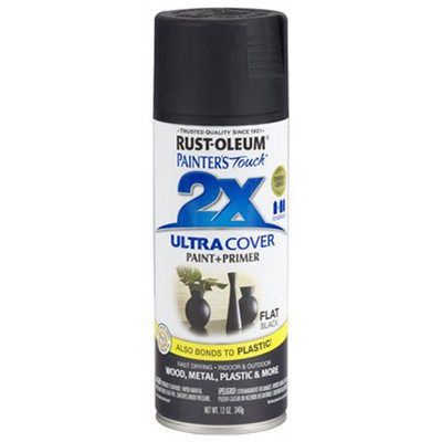 RUST-OLEUM 647-249127 PAINTERS TOUCH ULT CVR2X ENL BLACK FLAT