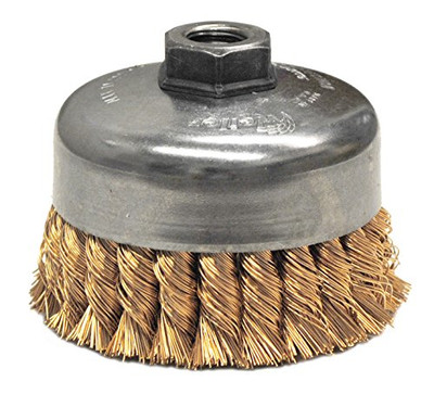 WEILER 804-12776 4 SINGLE ROW CUP BRUSHKNOTTED WIRE .020 BRINZE