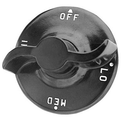 KNOB2-1/4 D, OFF-LO-MED-HI for Garland - Part# G1035-1