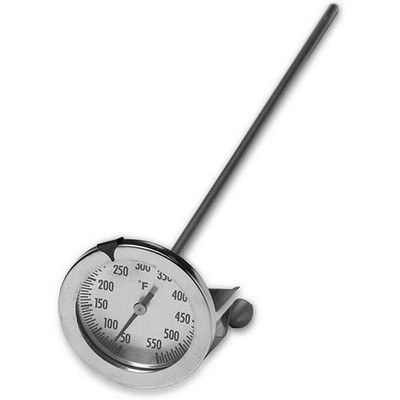 THERMOMETER, CANDY/FRYER THERMOMETER, CANDY/FRYER. PRODUCT INFO: CANDY/FRYER THERMOMETER, 50 TO 550 DEGREES F 2-1/2 DIAL W/CLIP 12 SS PROBE