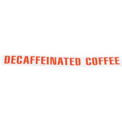DECAL - DECAFFEINATED for Bunn - Part# 00879.0000