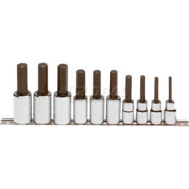 Proto B332476 Proto 1/2-Inch Drive Metric Hex Bit Set, 10-Piece
