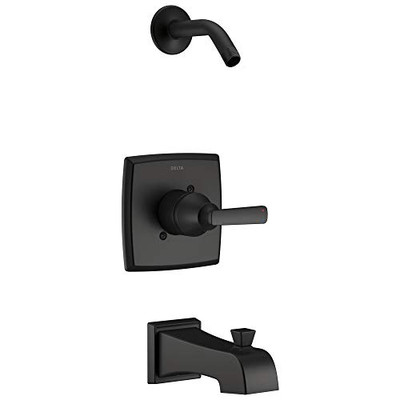 Delta Ashlyn Monitor 14 Series Tub and Shower Trim - Less Head - Matte Black T14464BLLHD