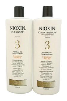 Nioxin U-HC-8398 System 3 Cleanser & Scalp Therapy Conditioner Duo 33.8 oz Shampoo & Conditioner Unisex