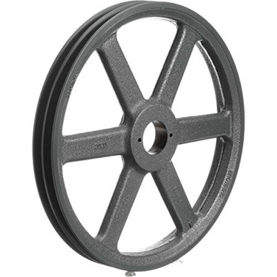 Browning 2AK124H Bushed Classical Gripbelt Sheave, 4L or A, 3L Belt, 2 Grooves, Uses H Bushing