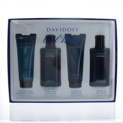 COOL WATER GSMCOOLWATER4PC2.5 DAVIDOFF by DAVIDOFF 4 PIECE GIFT SET - 2.5 OZ EAU DE TOILETTE SPRAY, 2.5 OZ AFTER SHAVE BALM, 2.5 OZ SHOWER GEL, 2.5 OZ AFTER SHAVE MEN GIFT SET 1988