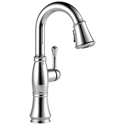 Delta 9997-CZ-PR-DST Delta Cassidy Single Handle Pulldown Bar/Prep Faucet - Lumicoat Champagne Bronze