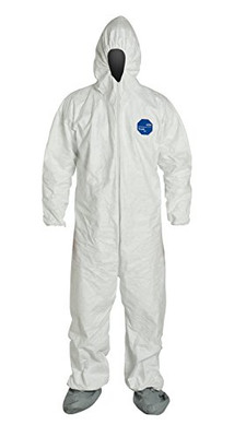 DUPONT 251-TY122S-4XL TYVEK COVERALL ZIP FT HDELA WRIST & ANKLES 4XL