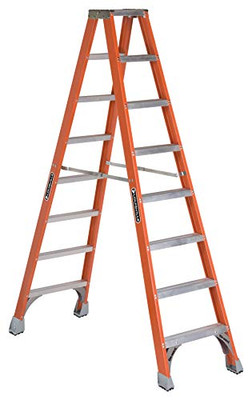LOUISVILLE LADDER 443-FM1508 8 FIBERGLASS TWIN STEPLADDER TYPE 1A