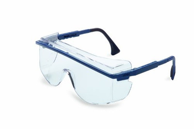 Uvex 763-S2510C UVEX ASTRO OTG 3001 SAFETY SPECTACLE BLUE FRAME