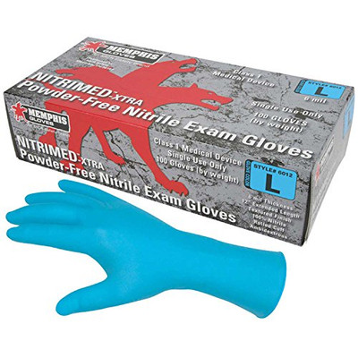 MEMPHIS GLOVE 127-6012L LARGE NITRI+MED-XTRA NITRILE GLOVE POWDER FREE