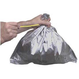 Justrite 442810 Aluminum/Polyethylene Disposable Bucket Liner with Twist-Tie, For Smoking Receptacles (Pack of 10)