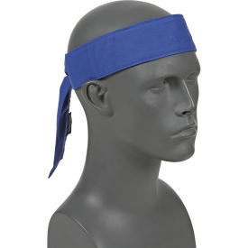 Ergodyne B567711 & #174 Chill-Its & #174 6700CT Evap. Cooling Bandana w/ Built-In Cooling Towel - Tie, Blue