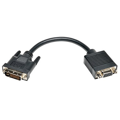TRIPP LITE P120-08N 8IN DVI TO VGA ADAPTER CONVERTER CABLE DVI-I DUAL LINK TO HD15 M/F 8 IN