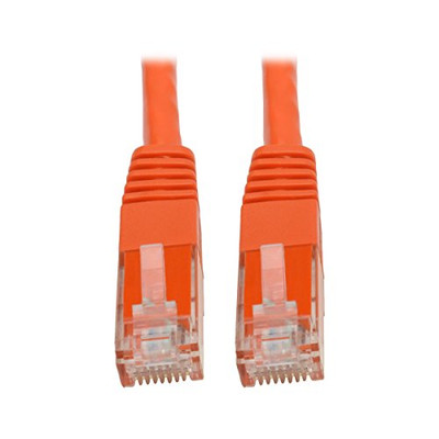TRIPP LITE N200-100-OR CAT6 GIGABIT MOLDED PATCH CABLE (RJ45 M/M), ORANGE, 100 FT.