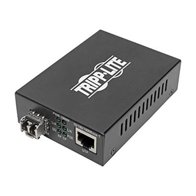 TRIPP LITE N785-P01-LC-MM1 GIGABIT MULTIMODE FIBER TO ETHERNET MEDIA CONVERTER, POE+  101001000 LC, 850 NM,