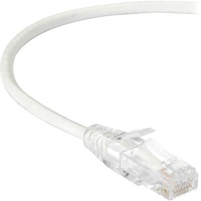 BLACK BOX C6APC28-WH-20 SLIM-NET CAT6A 28-AWG 500-MHZ STRANDED ETHERNET PATCH CABLE - UNSHIELDED, PVC, S