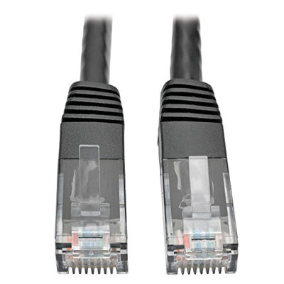 TRIPP LITE N200-035-BK CAT6 CAT5E GIGABIT MOLDED PATCH CABLE RJ45 M/M 550MHZ BLACK 35FT
