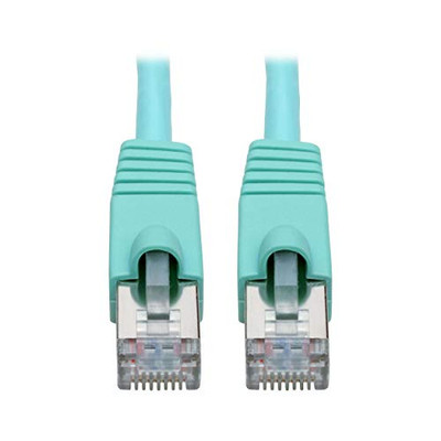 TRIPP LITE N262-010-AQ CAT6A 10GCERTIFIED SNAGLESS SHIELDED STP NETWORK PATCH CABLE RJ45 MM, POE, AQUA,