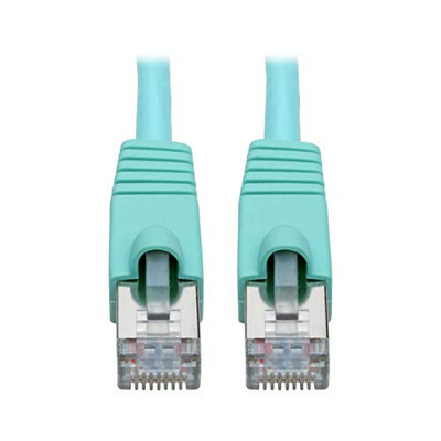 TRIPP LITE N262-001-AQ CAT6A 10GCERTIFIED SNAGLESS SHIELDED STP NETWORK PATCH CABLE RJ45 MM, POE, AQUA,