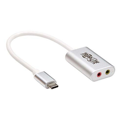 TRIPP LITE U437-002 USB C TO 3.5MM STERO AUDIO ADAPTER FOR MICROPHONE HEADPHONES