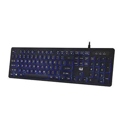 ADESSO AKB-139EB ADESSO 2X LARGE PRINT , ON AND OFF  ILLIMINATED BACKLIGHT USB KEYBOARD,  INTERNE